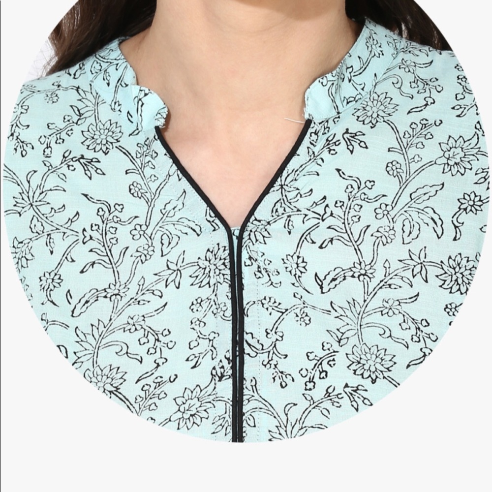 Printed anarkali /kurta with bottom & dupatta - Picture 5 of 8